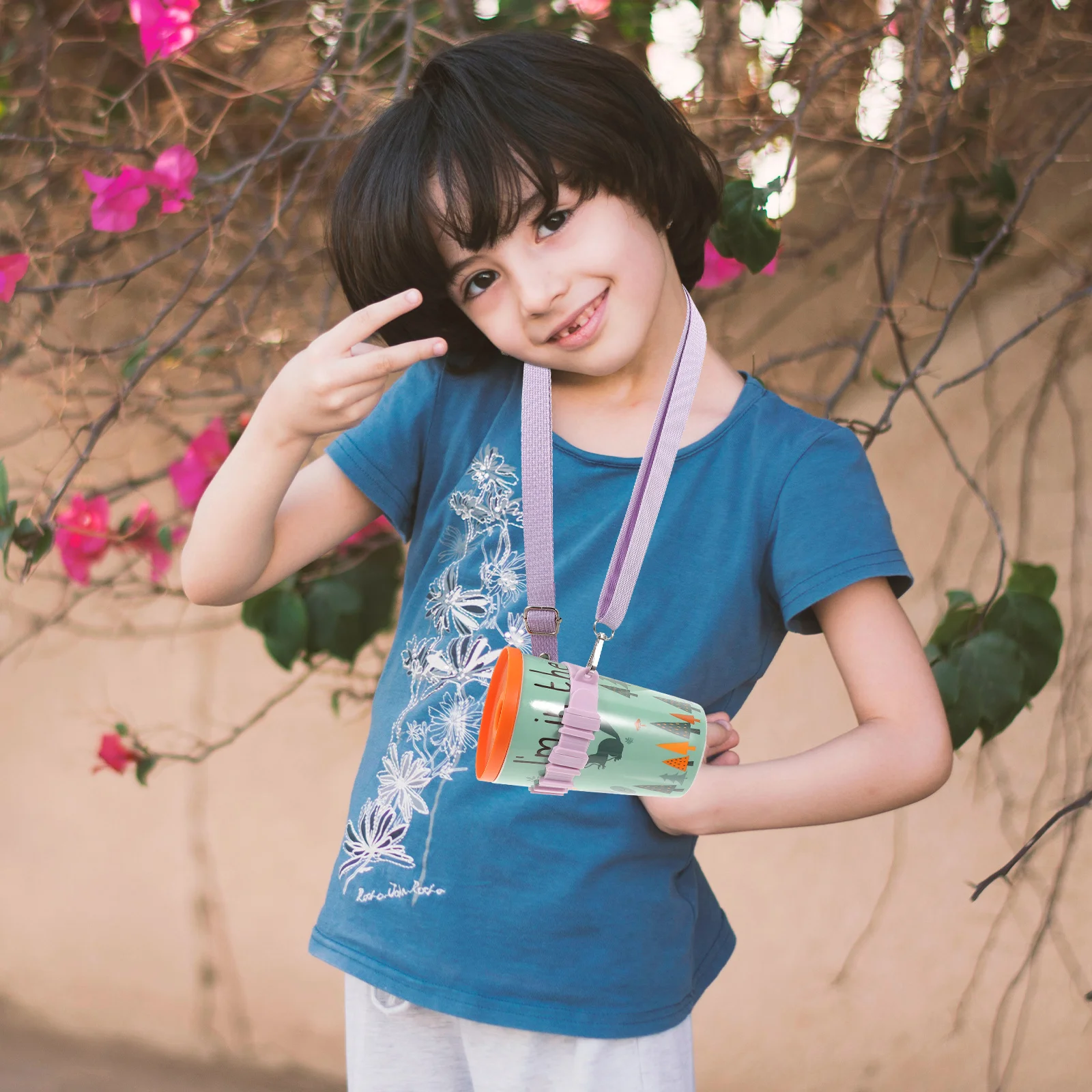 

Water Bottle Holder with Strap Nonslip Silicone Polyester Iron Material Convenient Grip Lightweight Easy Carry Hiking Camping