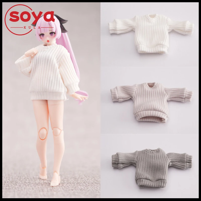 Sweat-shirt tricoté à l'échelle 1/12, vêtements, modèle adapté aux poupées corporelles de figurine d'action féminine de 6 pouces