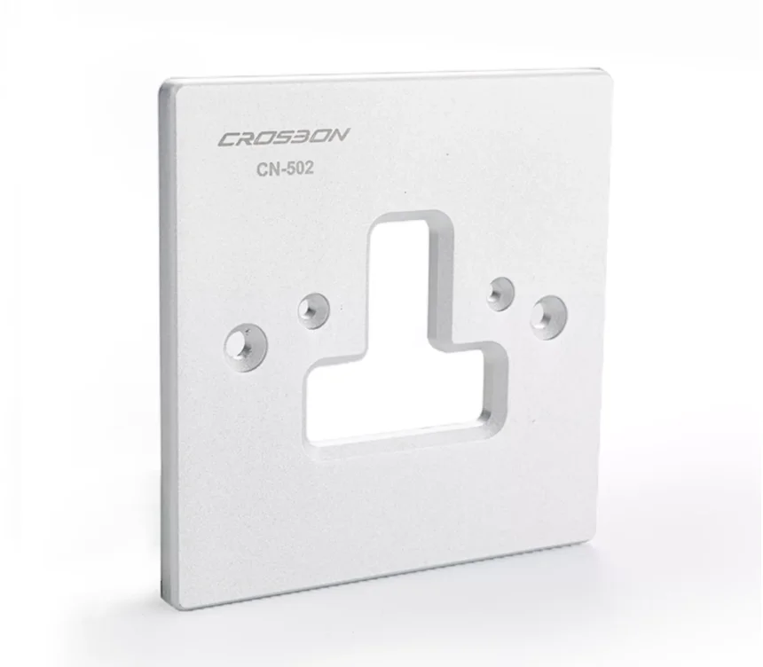 One Set HiFi 13A Auido Outlet Home UK Standard Socket + 86 Type Full Aluminum Panel