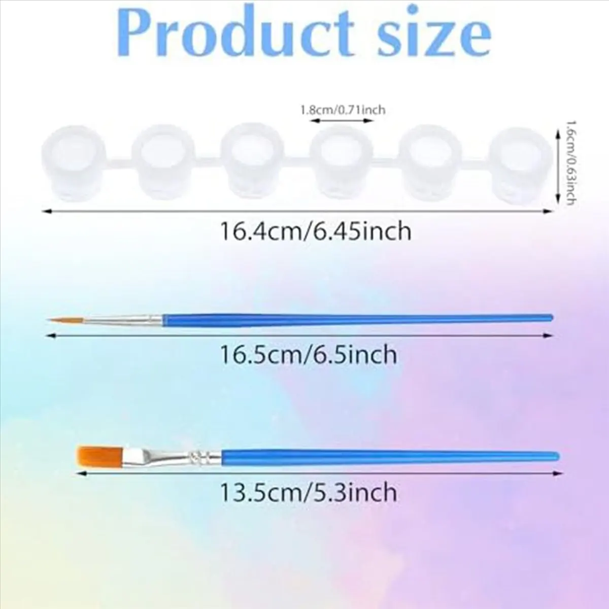 

【КУУПОН!】120 Пустые полоски для краски, 3 мл, набор из 30 кистей для рисования, прозрачные чашки для краски с акриловой крышкой для рисования художественной школы
