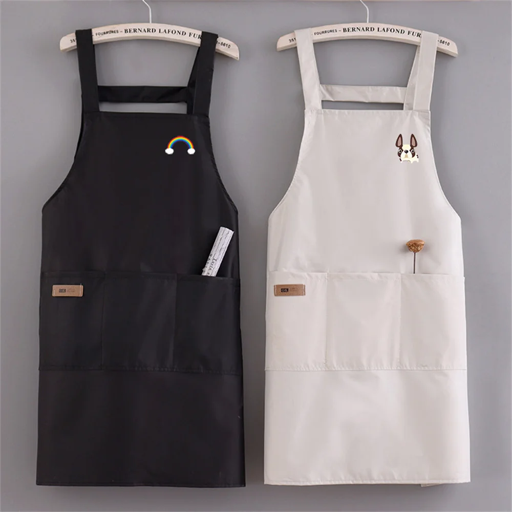 Kitchen Apron with Hand Wipe Pockets, Waterproof and Oil Proof for Cooking Baking, Chef\'s Favorite, Great for Men Women Adult