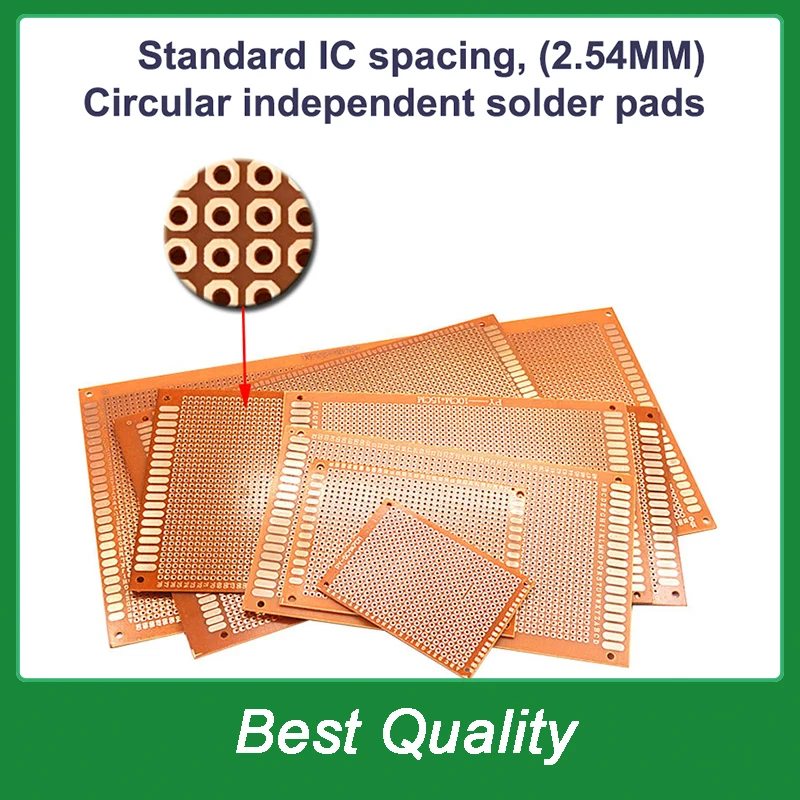 

PCB Universal Board Single PCB Board Prototype Perforated Grid Board Kit Experimental Bakelite Copper Plate Circuit Board