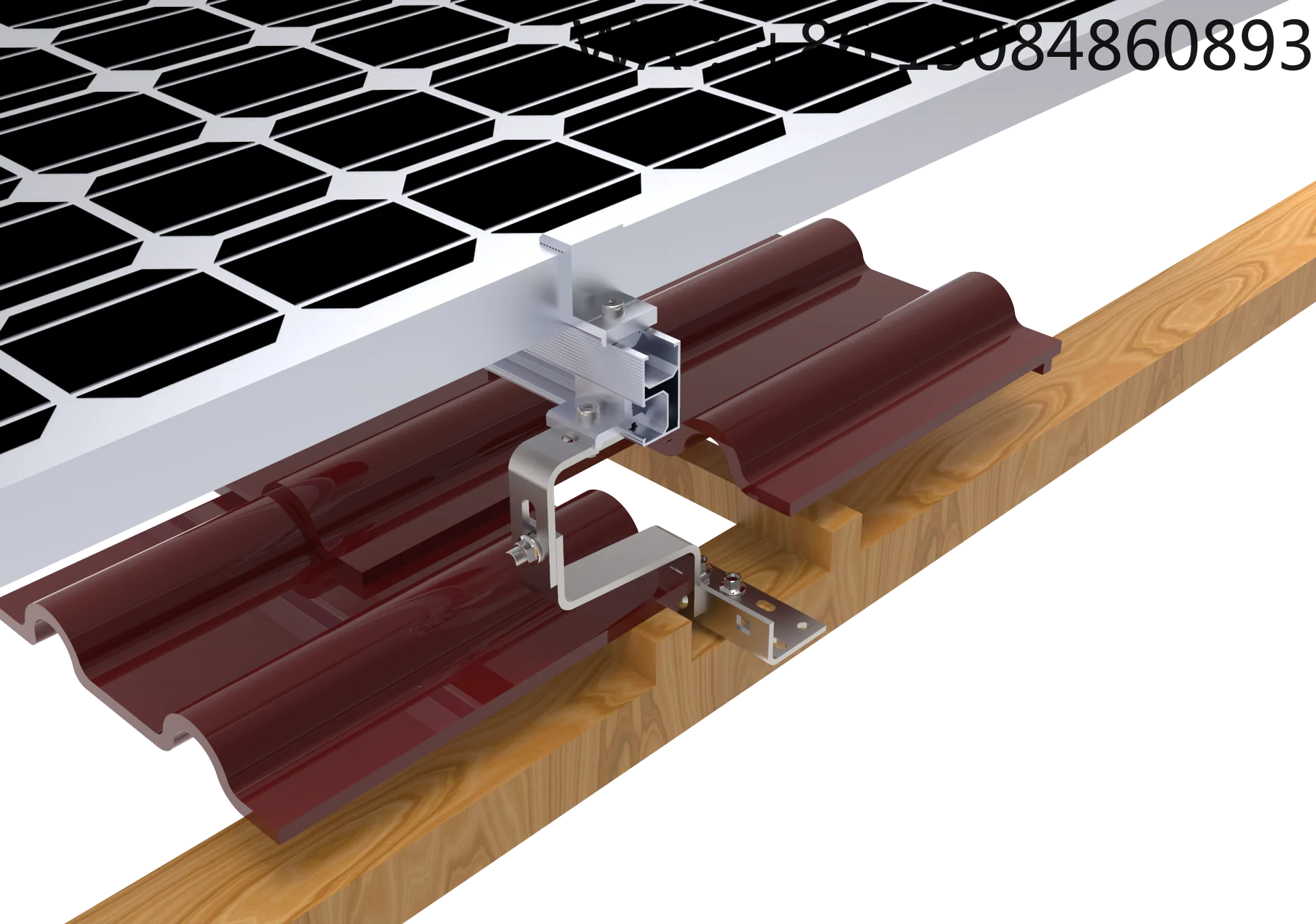 SUS304 Adjustable Tile Roof Solar Hook, PV Mount Bracket Accessories, Anti Rust Solar Energy Hardware Parts for Long Term Outdoo
