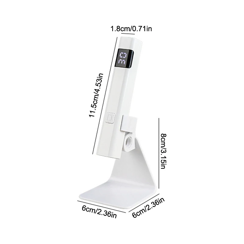 Draagbare nageldrogerlamp LED-nagellamp met standaard voor het uitharden van alle gellak USB oplaadbare sneldrogende manicure nagelkunstgereedschappen