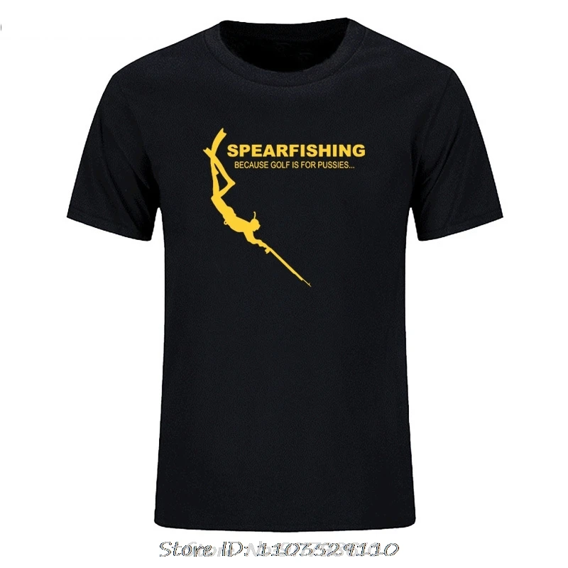 Новая мужская летняя забавная футболка с подводной охотой и аквалангом, хлопковая футболка в стиле Харадзюку с коротким рукавом и круглым вырезом, уличная футболка, топ больших размеров