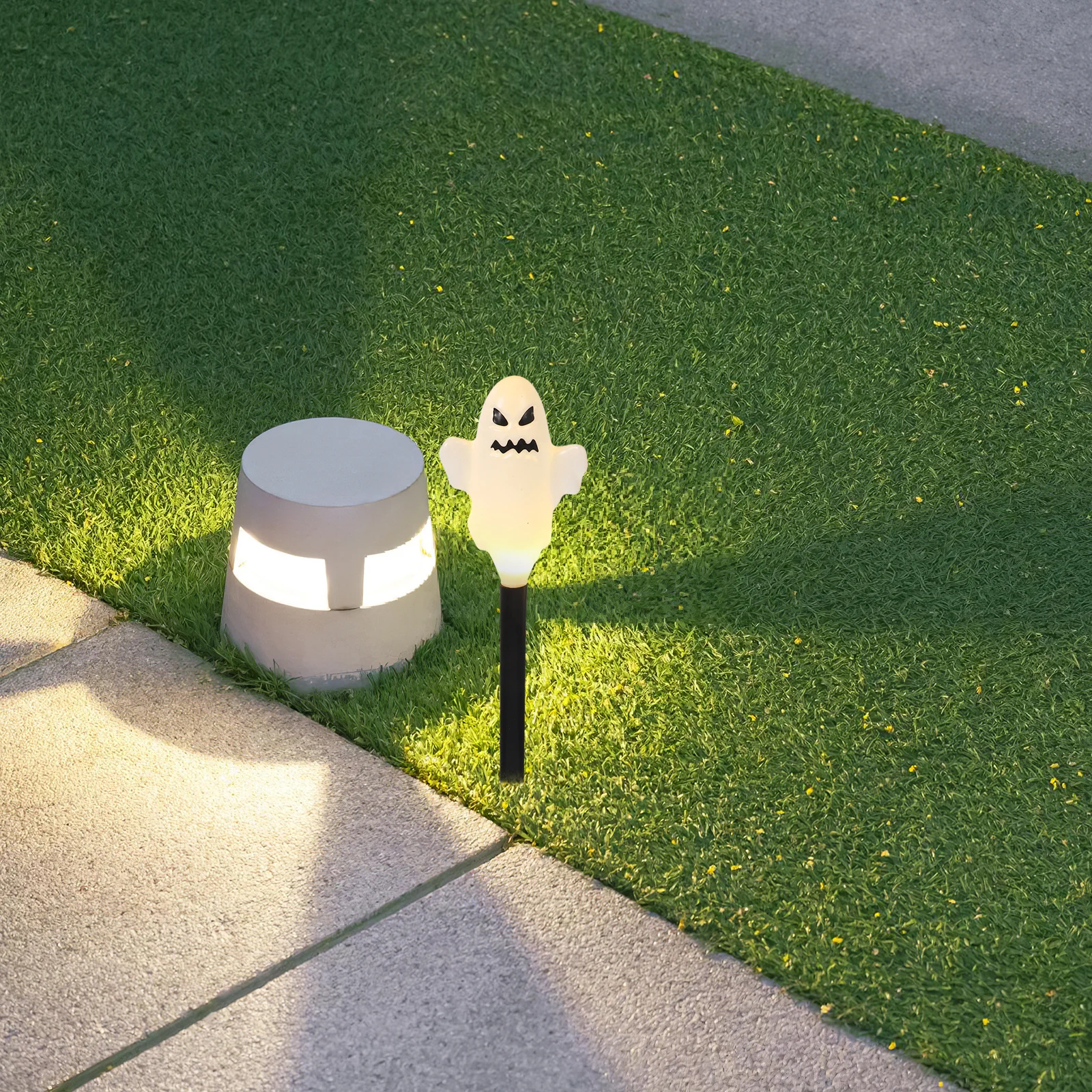 

Ghostly Lights Halloween Decorative Outdoor Decorations Walkway Pumpkin Garden Stake Lamps Ghosts Pathway Marker