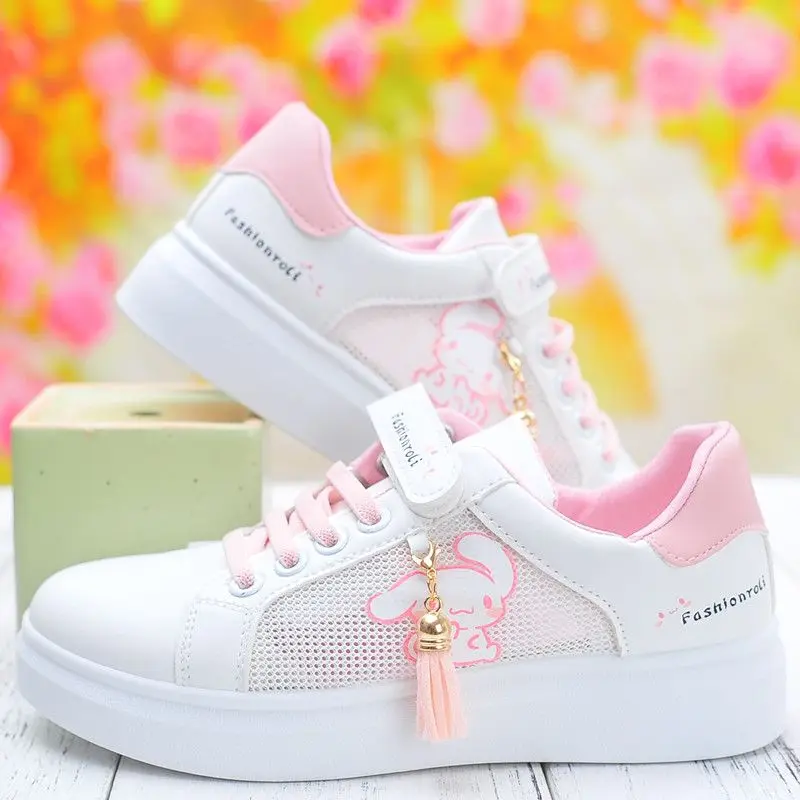 Cute Cinnamoroll Shoes Sanrio Kawaii Anime Children Sneakers Girls Heart Cartoon Soft Bottom Anti-Slip Tenis Gift for Kids