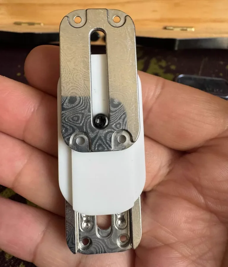 Used EDC 01 damascus inner liner dense track B fidget slider decompression toy
