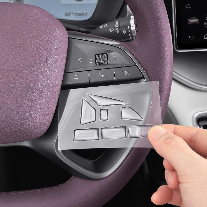 

For BYD Sealion 06/07 Steering Wheel Epoxy Button Patch Decoration Auto Supplies Sticker Automobiles Car Interior Accessories