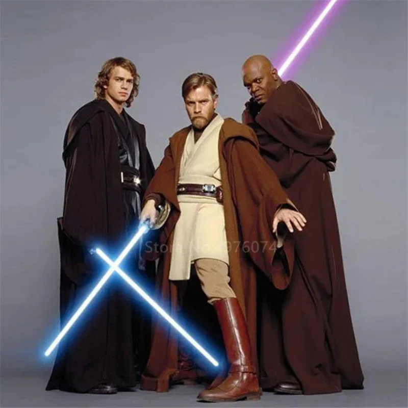 

Halloween Anime Cosplay Costume Women Men Adult Fancy Carnival Party Knight Cloak Anakin Skywalker Kimono Pants Obi Set