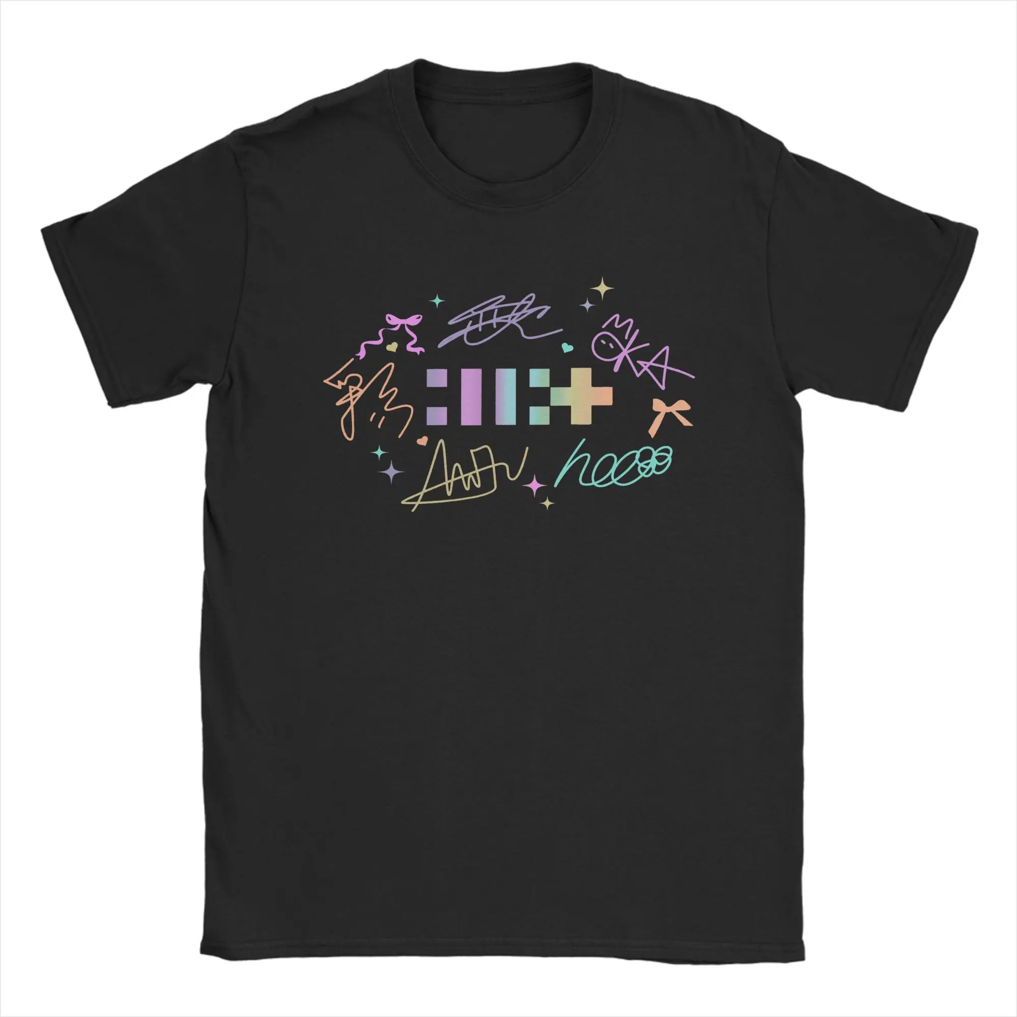 Men's T-Shirts ILLIT South Korea Girls' Group Fashion Cotton Tee Shirt Short Sleeve  T Shirts Crew Neck Clothing Graphic Printed
