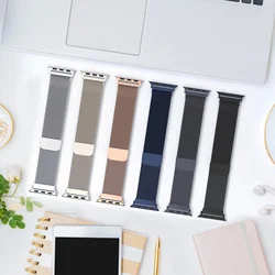 Milanese loop Straps for apple Watch 10 band 46mm 42mm 44mm 40mm 49mm 45mm 41mm Bracelet iwatch Series 9 6 5 SE 7 8 Ultra 2 3 11