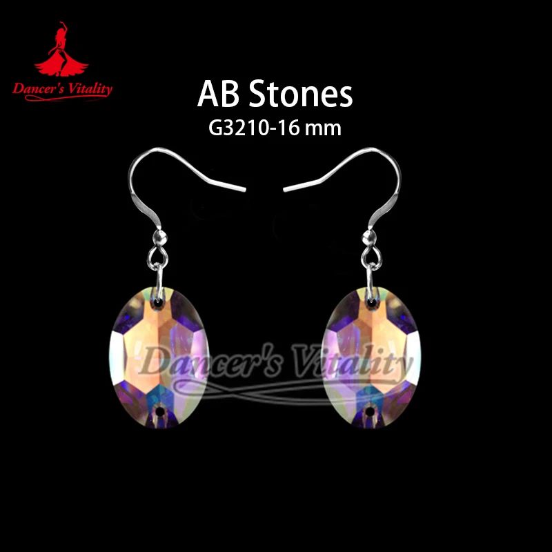 Ballroom Belly Dance Photography Studio Luxurious AB Stones Fashion Accessory Adult Latin Competition Attire Matching Earrings