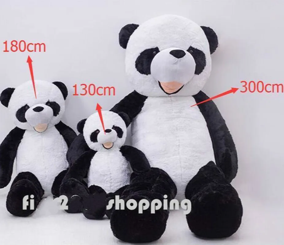 200cm Giant Chinese Panda Teddy Bear Plush Toy Doll Coat Zipper Gift (cover Only) Without Filling Cute Plush  Plush/Nano Doll