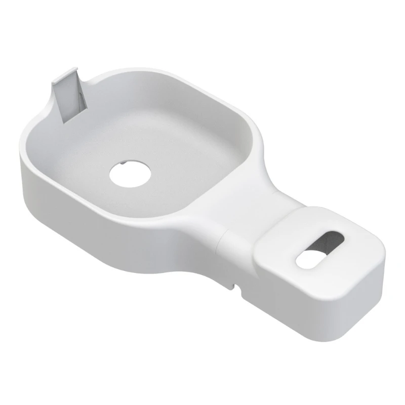 Mesh WiFi Routers Wall Mount, White ABS Holder with Raised Side for Surfaces-Saving Storage, Desktop Placement, and Cable F19E