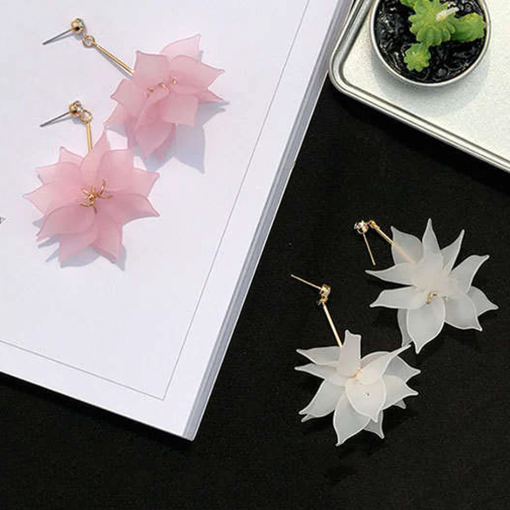 Eternal Flower Dangle Earring Women Bohemia Fashion Long Hanging Tassel Drop Earrings Boho Crystal Female Wedding Party Jewelry