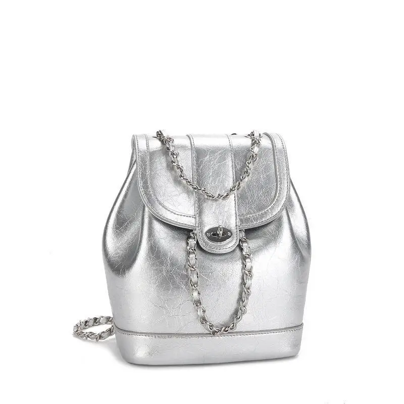 

Cardinal red Bag 2025 Fashion chain retro single-shoulder crossbody bucket bag backpack