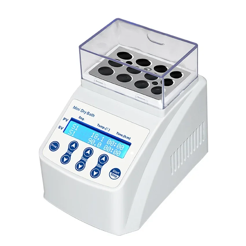 Digital Mini Heating Dry Bath Handheld Portable Thermostatic Lab Metal Dry Bath Incubator with Block Laboratory Tube Heater