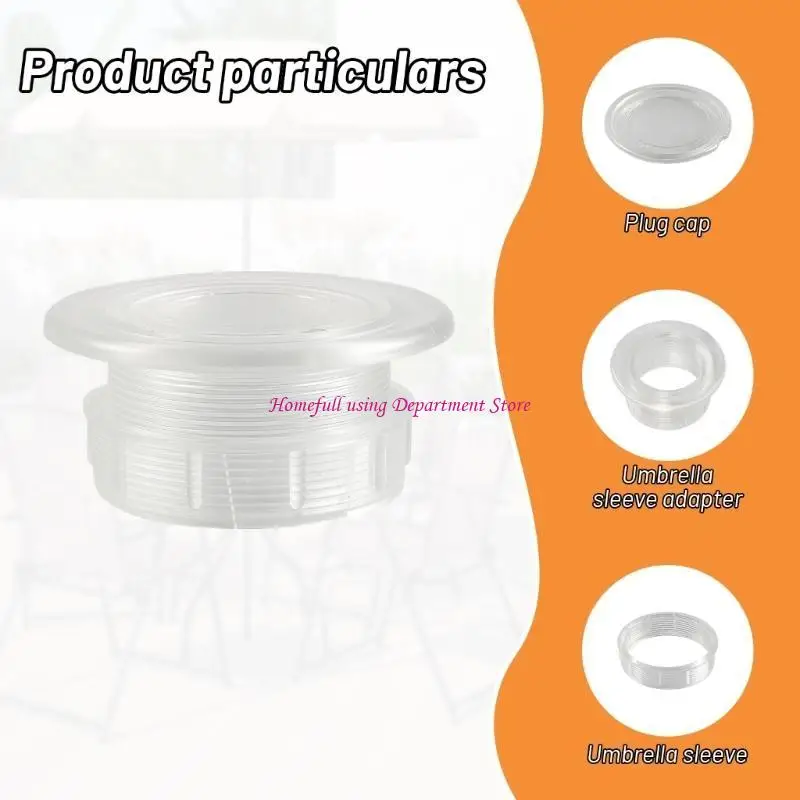 Deck Table Hole Cover Insert Parasol Umbrellas Hole Rings Plug and Caps Set