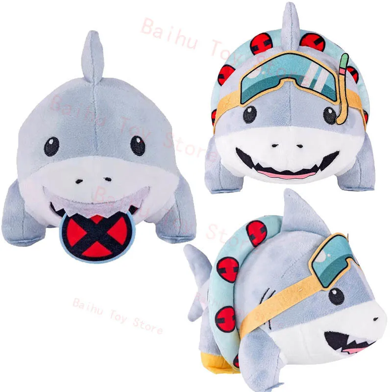 Jeff Plush Cute Jeff The Land Shark Plushie Cartoon Shark Online Star Soft Stuffed Home Decor Pillow Doll Toy Children's Gift