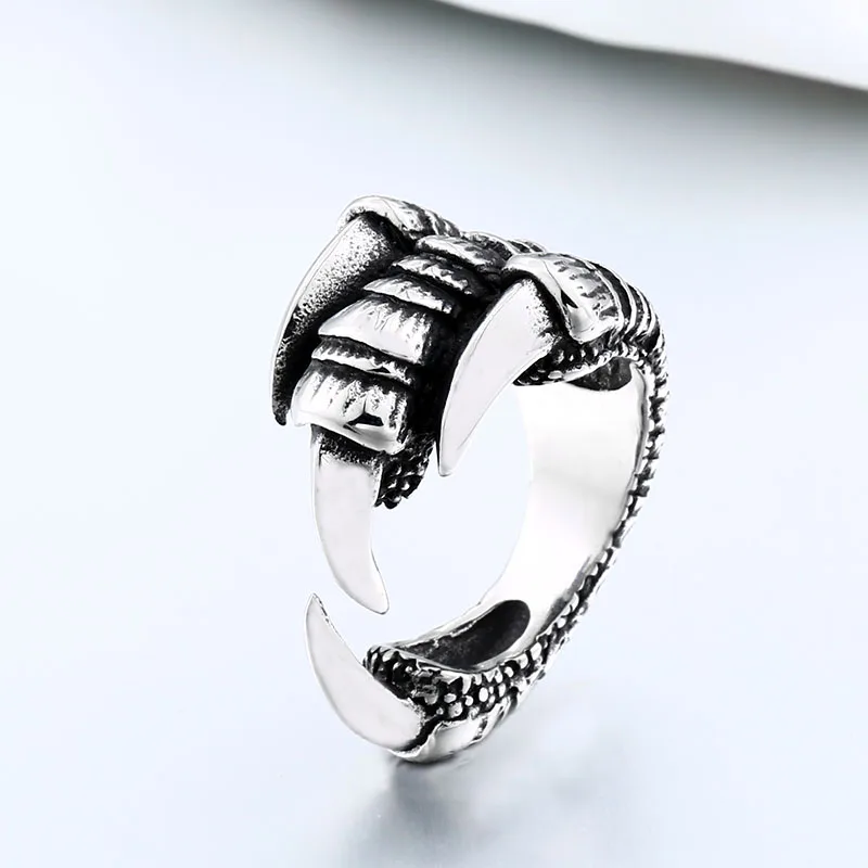 BEIER Punk Stainless Steel Men\'s Eagle Claw  Ring For Boy Biker Man\'s High Quality Jewelry Dropshipping BR8-170