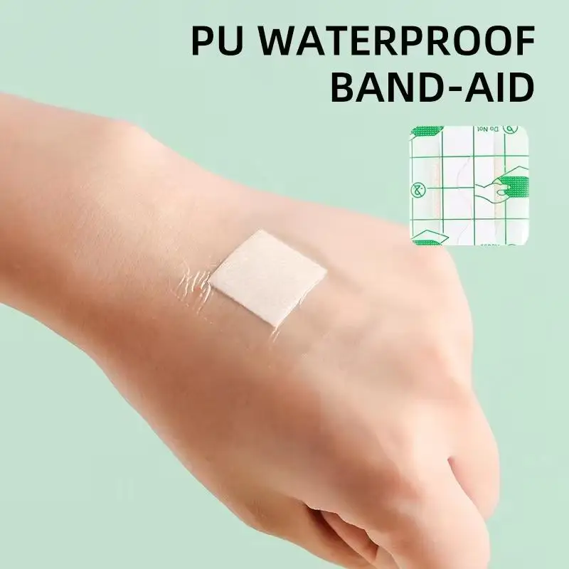 Waterproof PU Adhesive Bandage Protective Stickers Transparent Square Band-Aid 5/10PCS