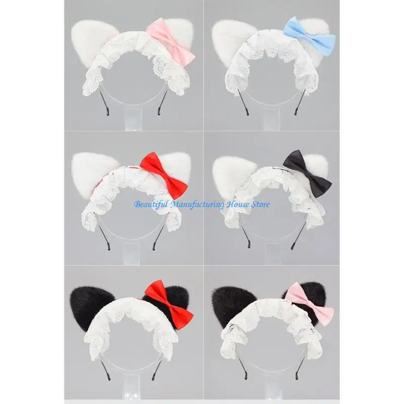 E56A Adjustable Animal Ears Headpiece For Costume Parties Role Play Accessories