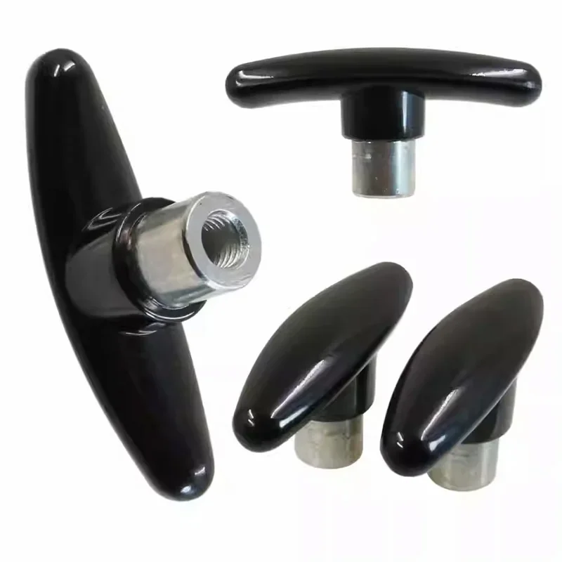 1pcs M6 M8 Bakelite Brass Core Knob Internal Thread Fastening Handle T-Shaped Handle For Mechanical Equipment Machine Parts Hand