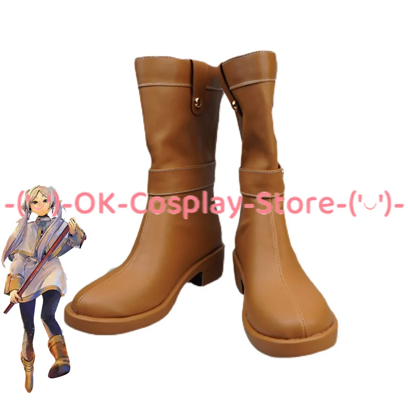 

Anime Frieren at the Funeral Frieren Cosplay Shoes Halloween Carnival Boots PU Leather Shoes Cosplay Prop Custom Made