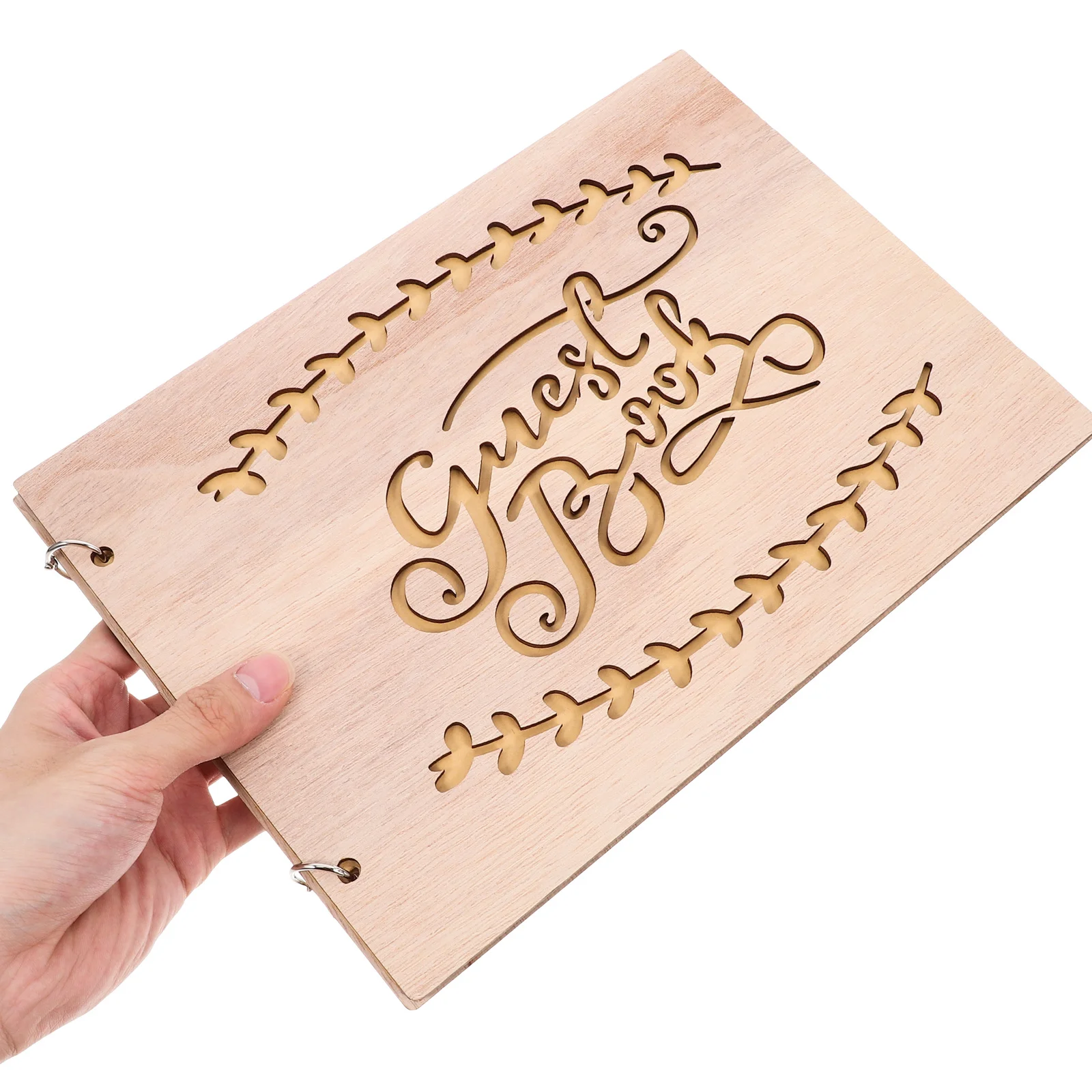 20 صفحة خشبية كتاب ضيوف الزفاف البيج ريفي ألبوم صور لحفل الاستقبال دش تفضل تذكار الذاكرة ديكور للطاولات