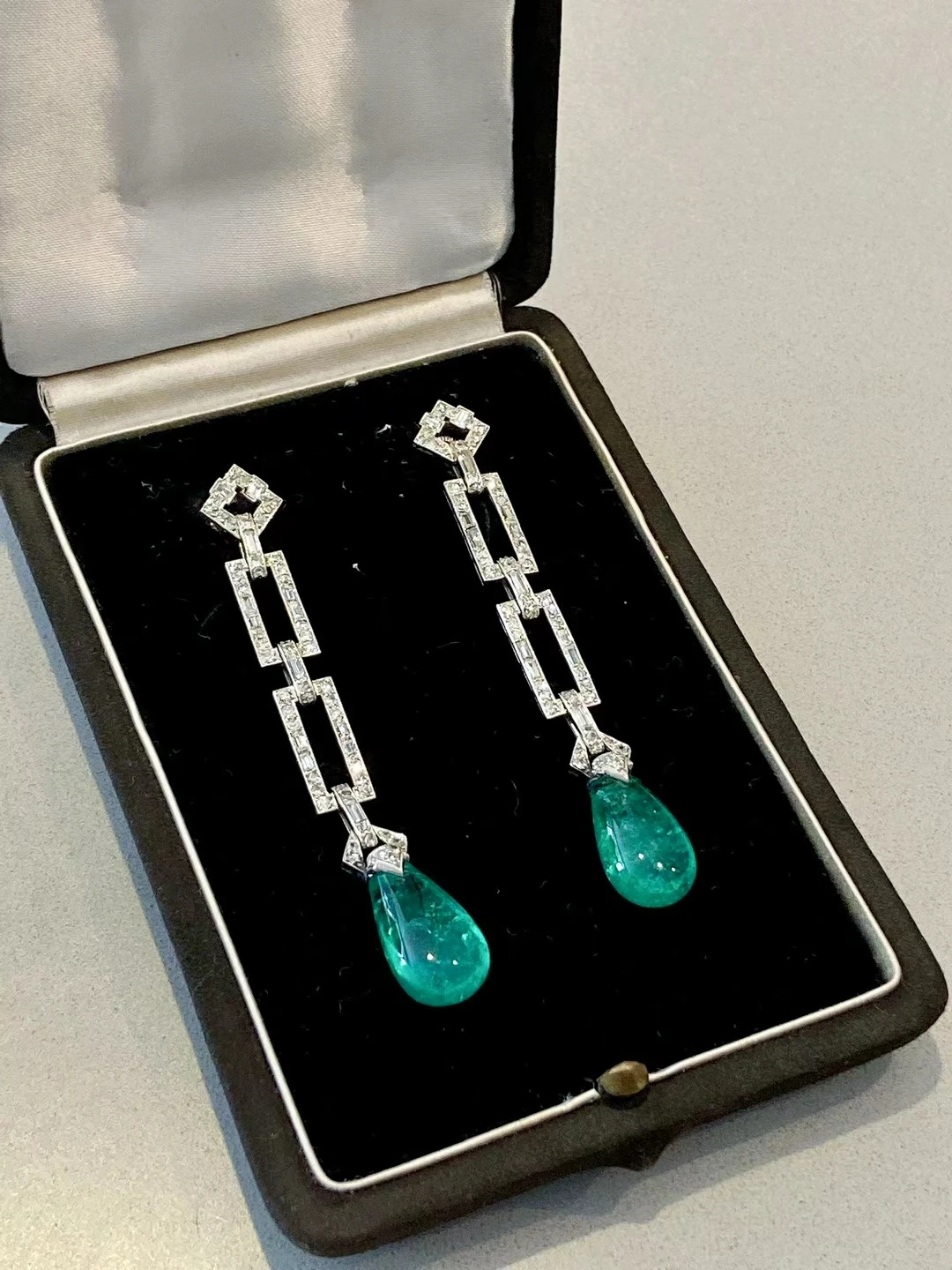 Vintage Art Deco 925 Sterling Silver Synthetic Baroque Pearl Ear Drop Dangle Pearl Tassel Earrings For Women Retro Fine Jewelry