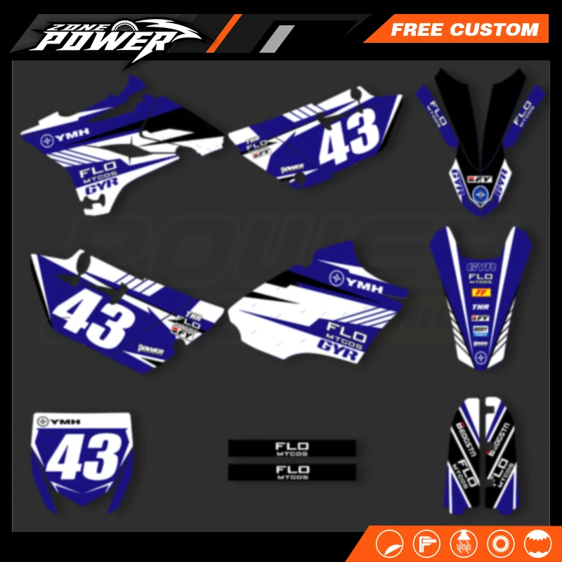 

Мотоциклетные графические наклейки Powerzone, клейкие наклейки для YAMAHA YZ85 2015 2016 2017 2018 2019 2020 2021
