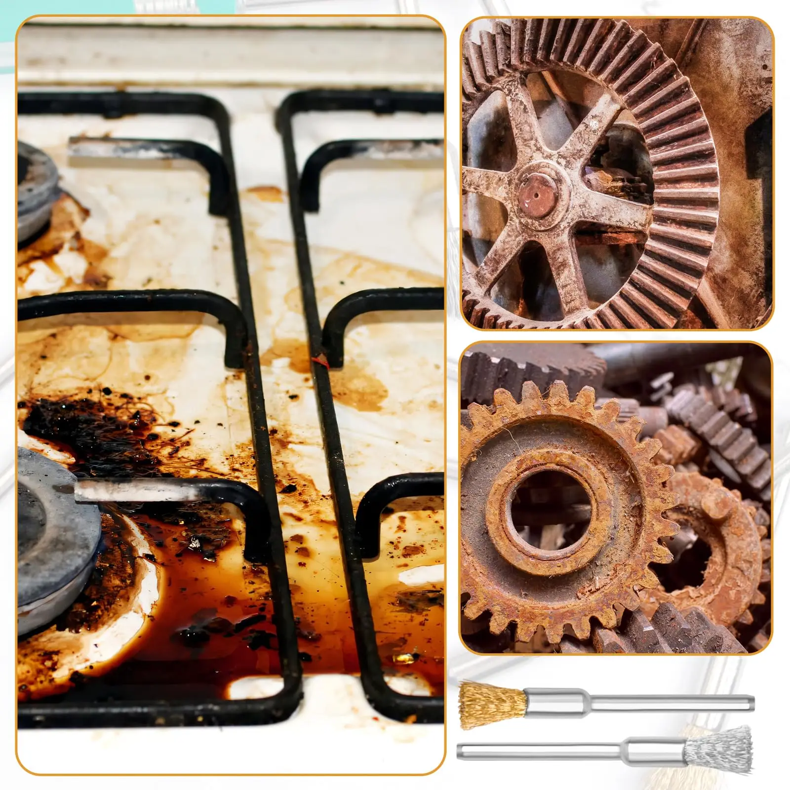 Kit di spazzole in filo di acciaio da 20 pezzi spazzola per la rimozione della vernice antiruggine accessori per spazzole per lucidatura accessori per utensili rotanti strumenti per la pulizia dello smalto