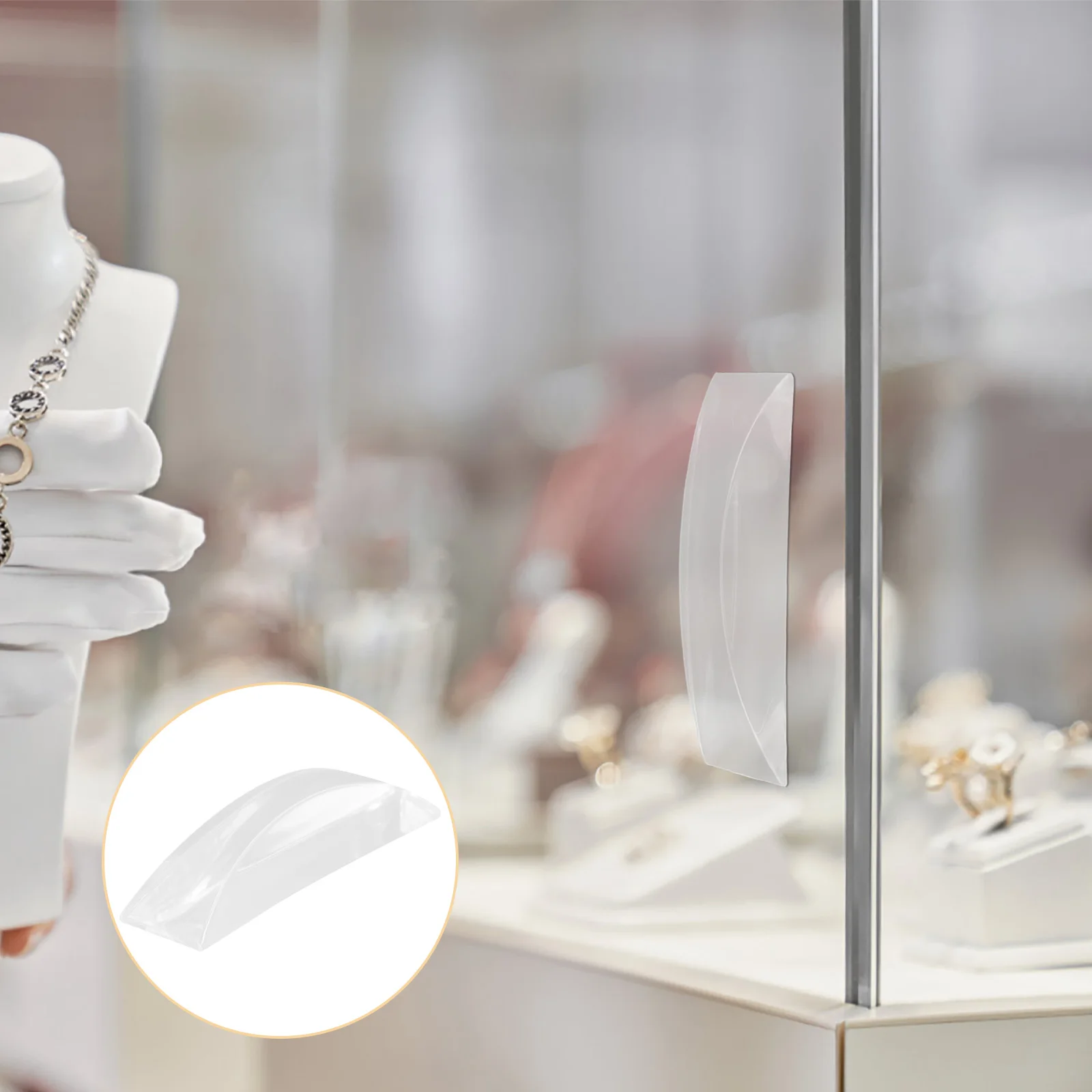 

For Glass Transparent Cabinet Pull Hidden Door Knob Display Wardrobe Seamless Design Ergonomic Curve Invisible Drawer