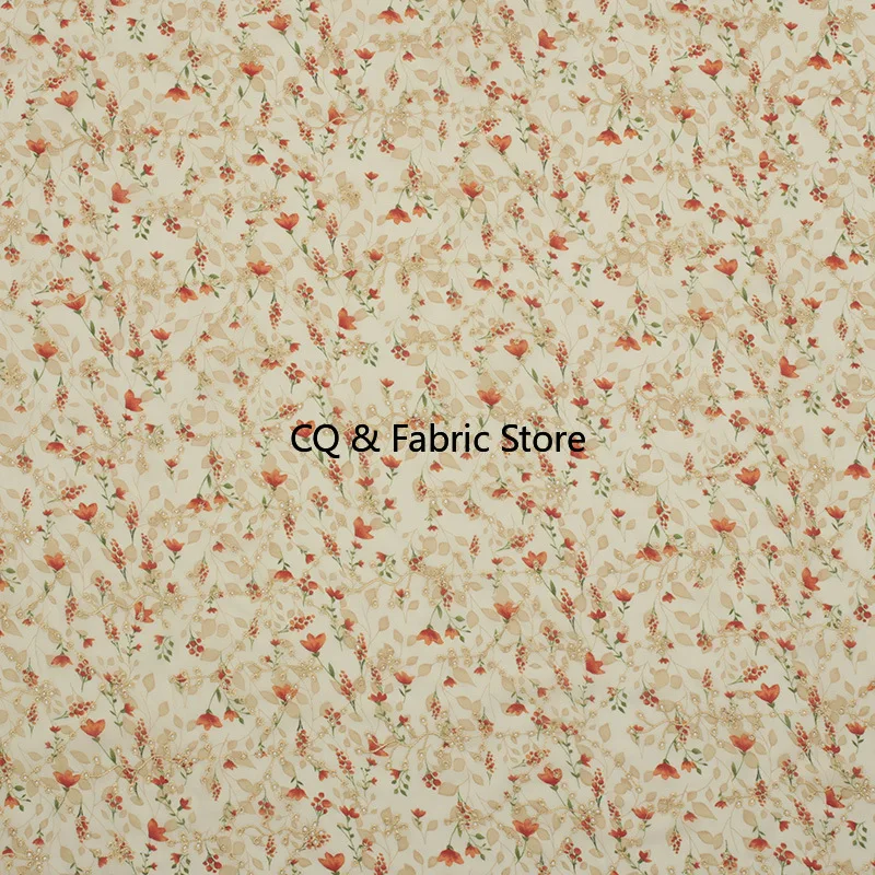 جديد روز نمط التطريز المطبوعة نسيج الشيفون ملابس نسائية ملابس الأطفال فستان النسيج