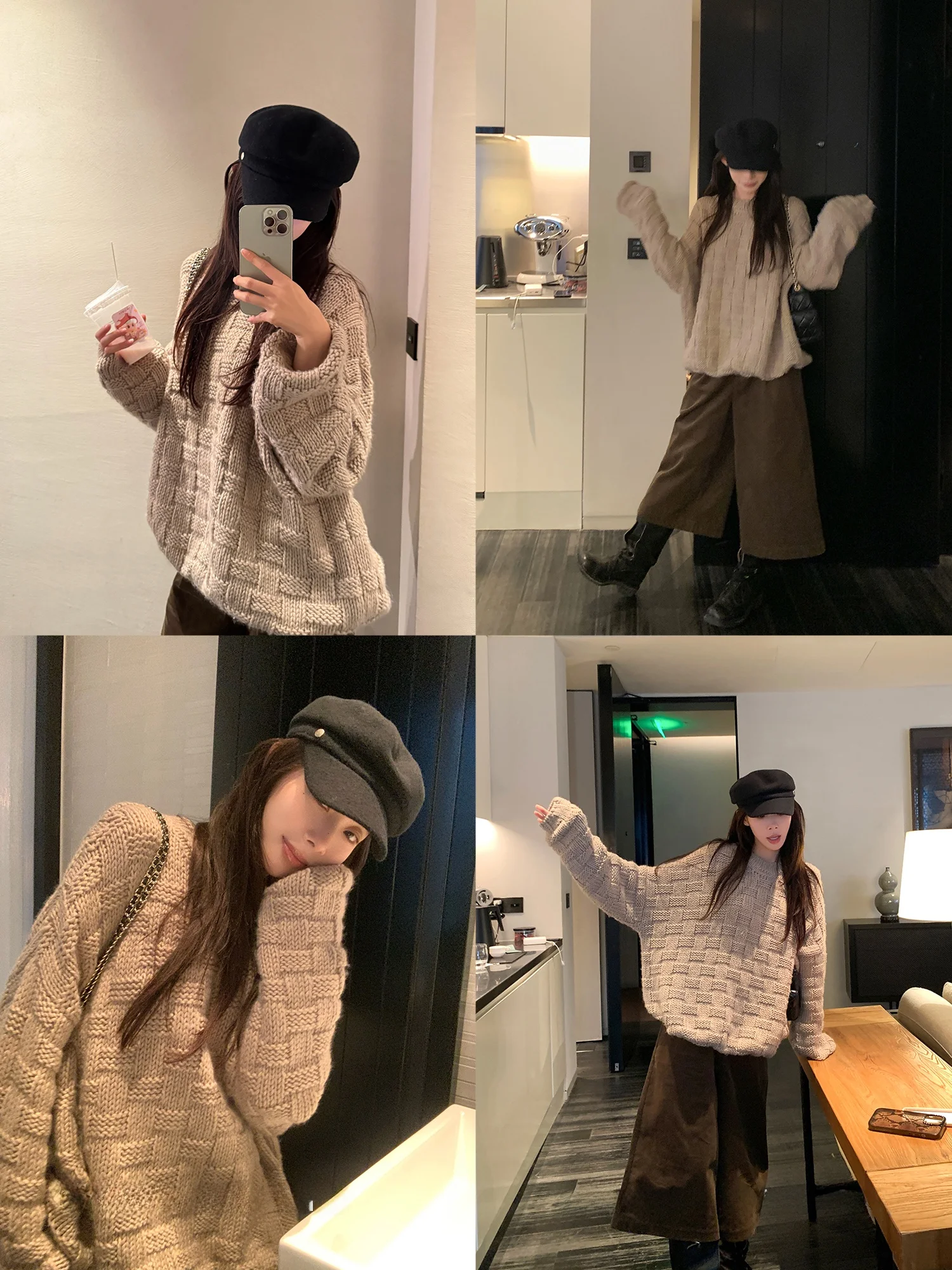 

Hanrted Woolen Sweater Women's Overhead Knitted Winter Leisure High-End Feeling SUONE Design Sensation Small ence