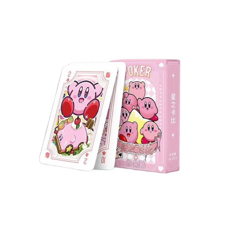 Cartoon Kirby Poker Playing Card Board Game Box of 54 Sheets Kawaii Playing Card Accessories Poker Board Game Cartes Gifts