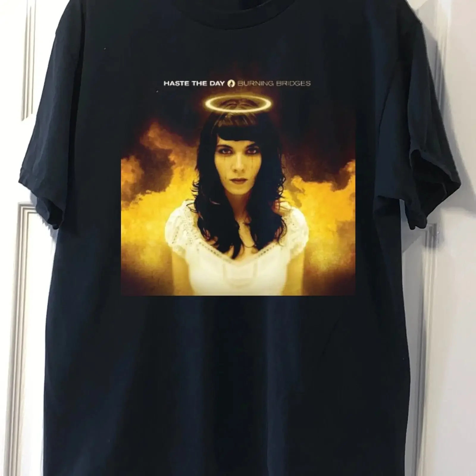 Nueva camiseta Haste the Day Burning Bridges de algodón para hombre y mujer, todas las tallas S-4XL, estilo vintage, lavada, versátil, unisex, informal, suave.