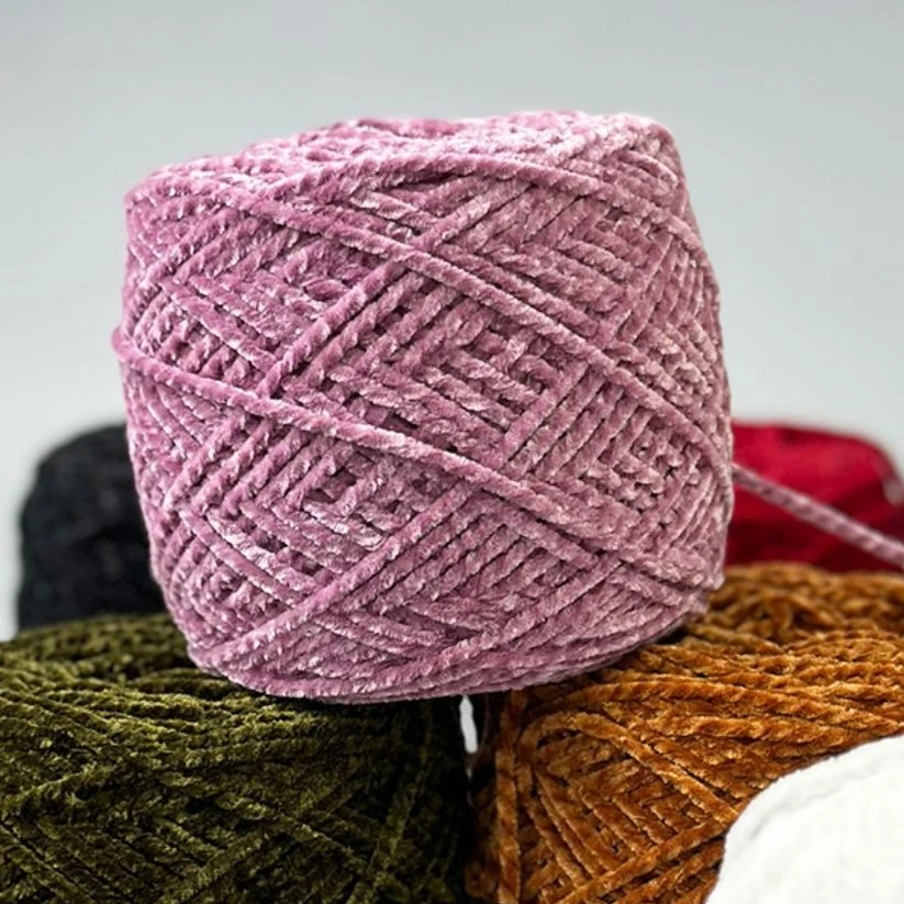 150g Chenille Yarn Gold Velvet Glossy Velvet Hand Woven DIY Crochet Hook Soft Glutinous Thread scarf thread woven, slippers