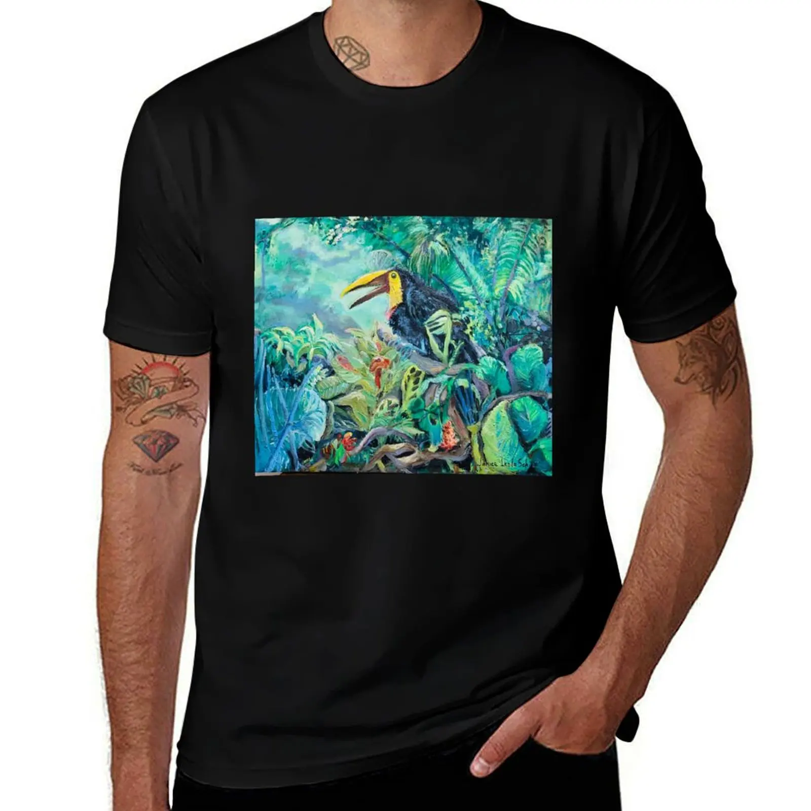 

Chestnut Mandible Toucan in Ecuador T-Shirt blue archive topping fashion shirts funny t shirts for men