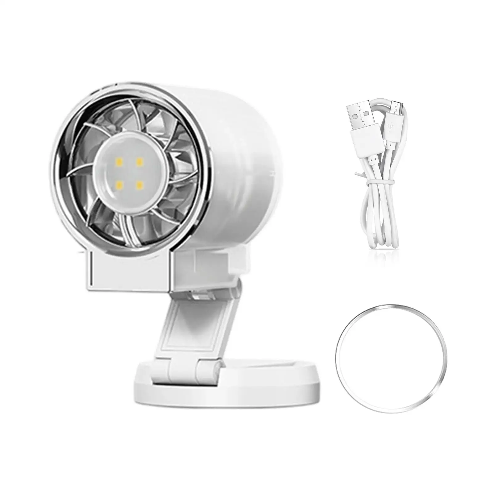 

Personal Fan Magnetic Adjustable Rechargeable With Lights Battery Operated Mini Fan Handheld For Women Men Kids Home Bedroom