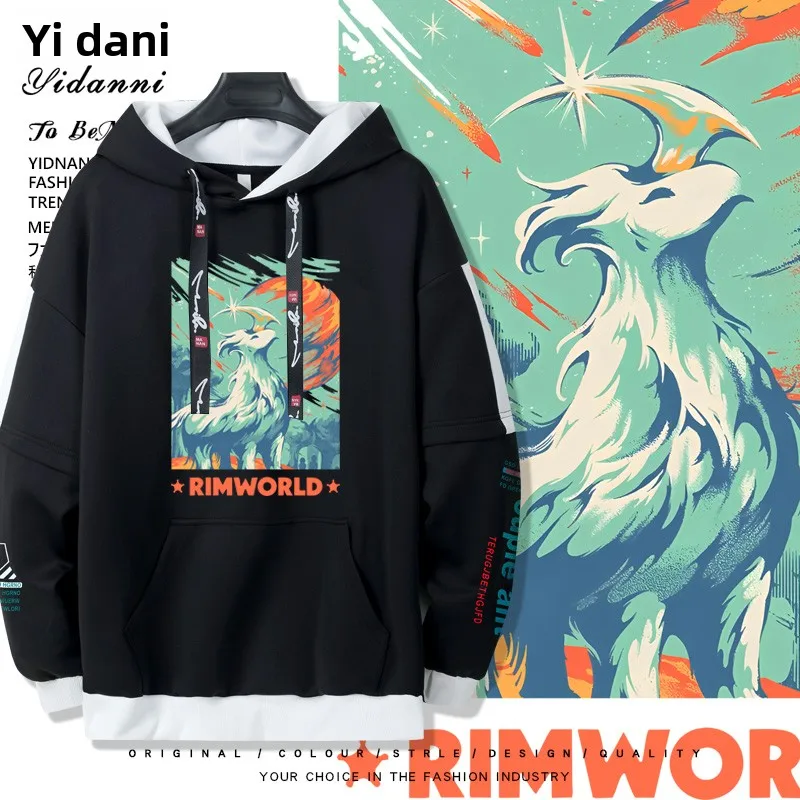 

RimWorld Hoodie Sweatirt ex Loose Fit Comfortable Casual Wear Polyester Fiber Regular Length Sve for Teens And Men