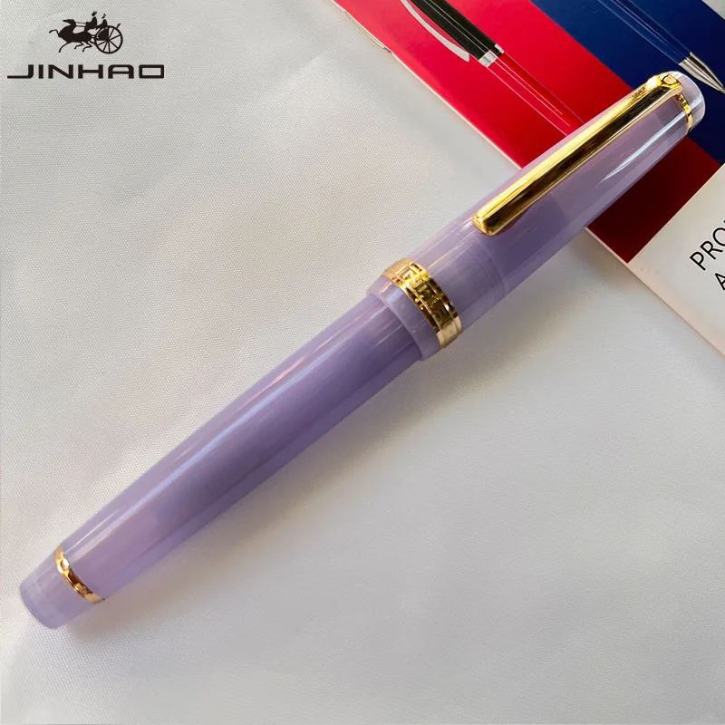 Jinhao 82-Füllfederhalter, goldener Clip, EF/F/M-Feder, Acryl-Tintenstift, luxuriöse Schreibstifte für Schreibwaren, Business, Büro, Schulbedarf – Detail 16