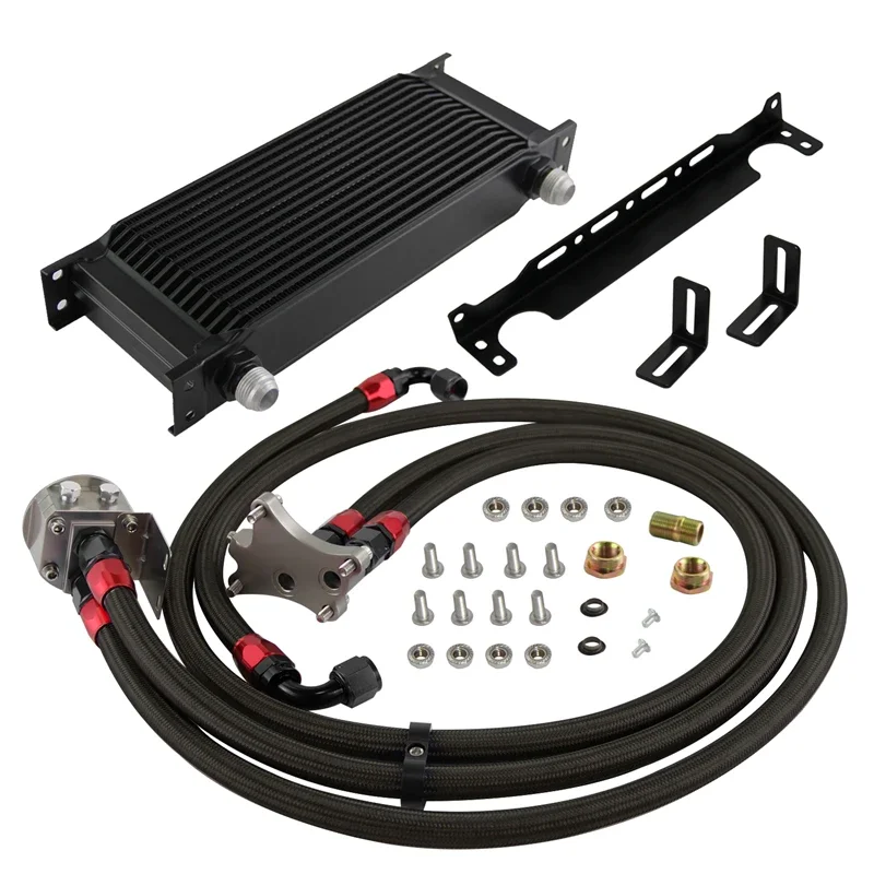 Oil Cooler Kit & Bracket 15 Row Fits for Nissan Silvia S13 1989-1993 S14 1994-1998 S15 1999-2002 SR20DE SR20DET