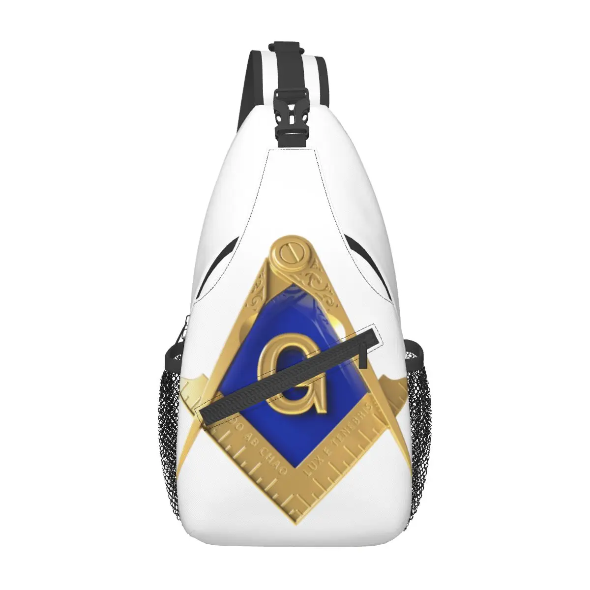 

Punk Masonic Freemason Crossbody Sling Bags Printed Chest Bag Mason Shoulder Backpack Daypack for Travel Hiking Camping Satchel