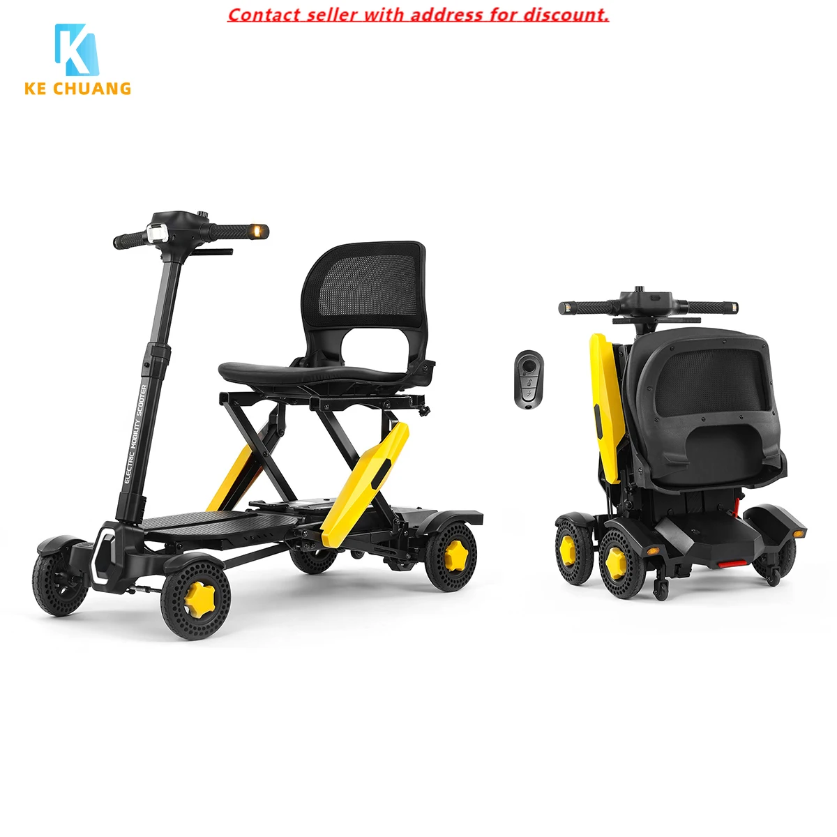 

Hot Selling Comfortable Lightweight 4 Wheels Elderly Automatic Folding Mobility Scooter With Lithium Battery For The Disabled
