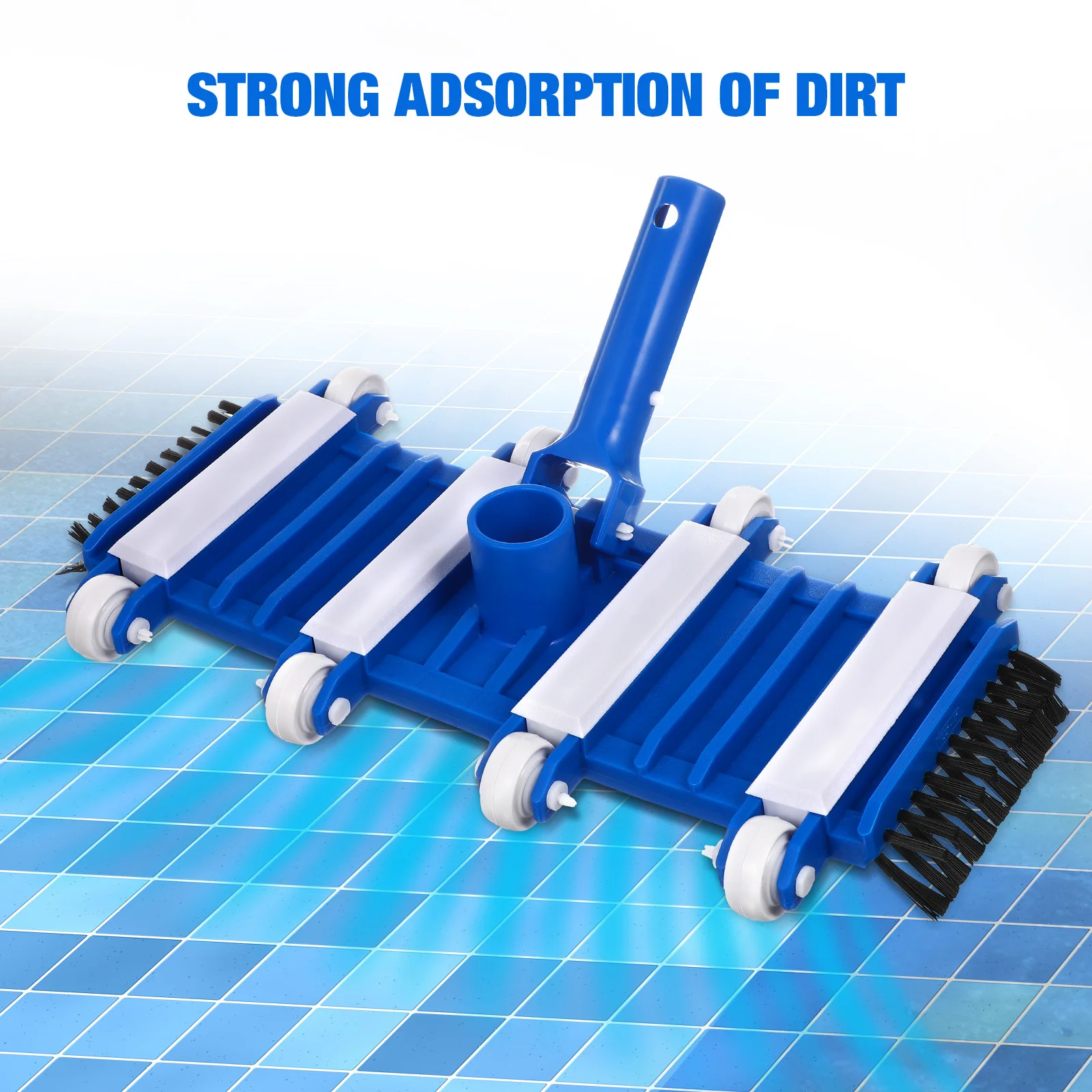 

Pool Vacuum Head Heavy Duty Manual Cleaning Equipment Flexible Handle for Efficient Underwater Vacuuming Fits Most Pool Vacuum