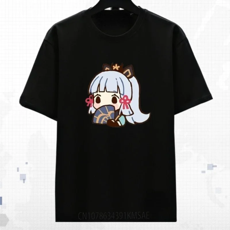 Cute Genshin Impact Game Character Yae Miko Kamisato Ayaka T-shirt  Hot Game Fans Otaku Unsex Tshirt Summer Soft Fasnhion Tees