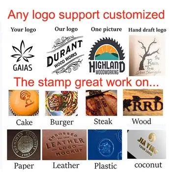Razítko M5 Branding Iron Razítko LOGO na míru, kůže, dřevěný dort, soukromé zakázkové mosazné brandingové železné pečetě, svatební hostina, firemní LOGO, DIY 8 nejlepší prodej žehlička na cejchování dřeva - №5
