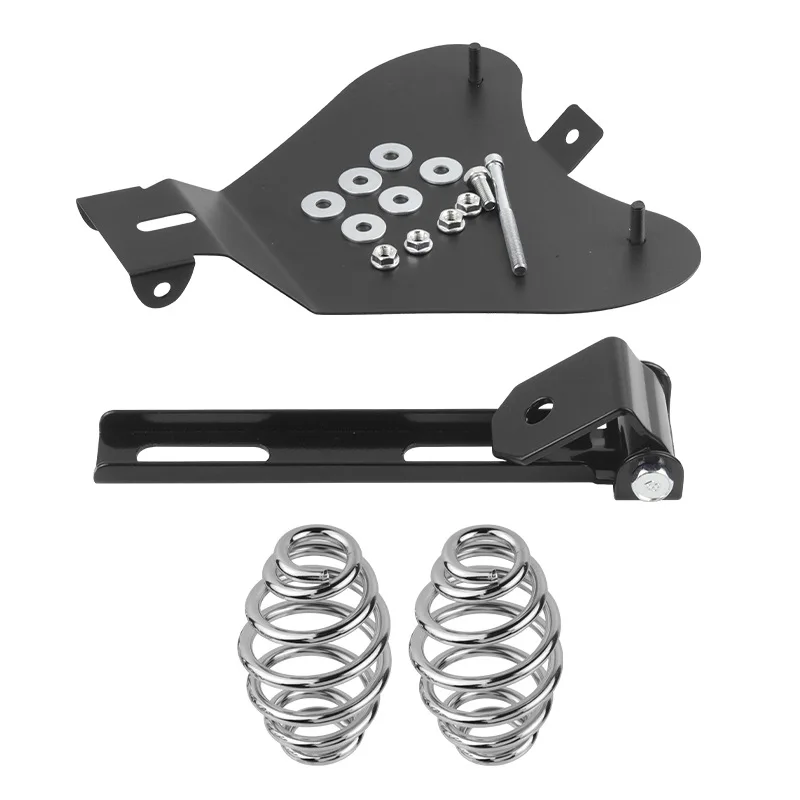 

4PCS Motorcycle Accessories Harley Cruise Modified Spring Leather Seat Single Seat Bag Seat Cushion Fixed baseplate